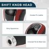 TUCKBOLD Universeller Schaltknauf mit 3 Adaptern für Schaltgetriebe PU 1 Satz Knauf, 6-Gang-Fahrzeuge, 9,5 cm, Leder, Schwarz,