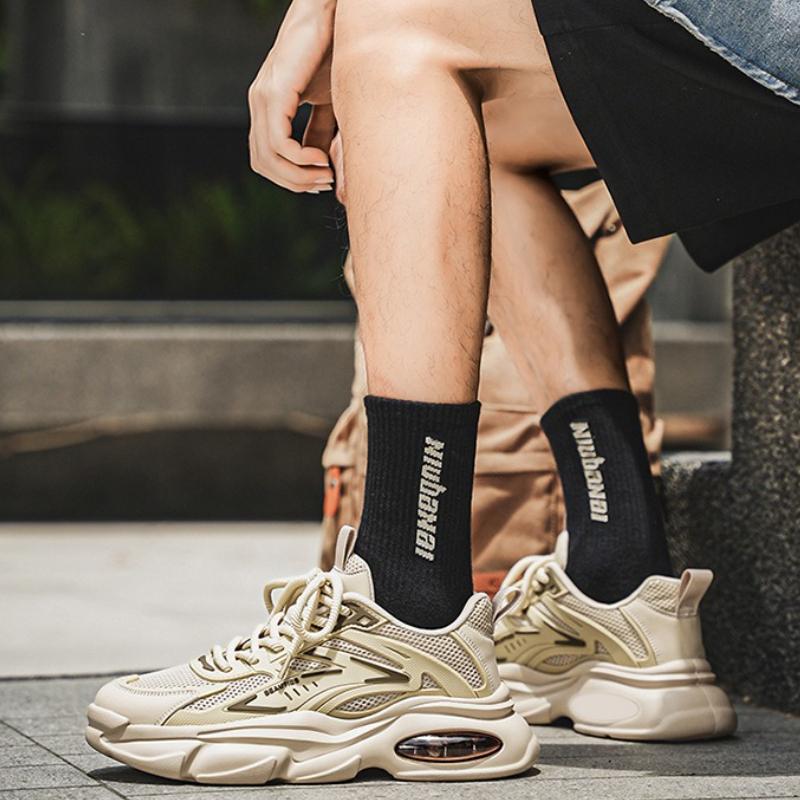 Fashion Men's Height-increasing Platform Shoes New Breathable Versatile Casual Sneakers Comfortable Wear-resistant Running Shoes