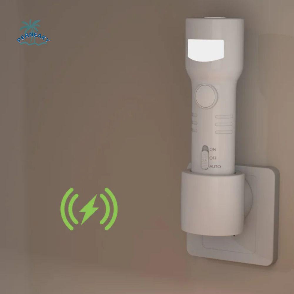 Auto Dim Portable Flashlight Dusk To Dawn Sensor Plug In Design LED Night Light 2 In 1 Function 4000K RGB