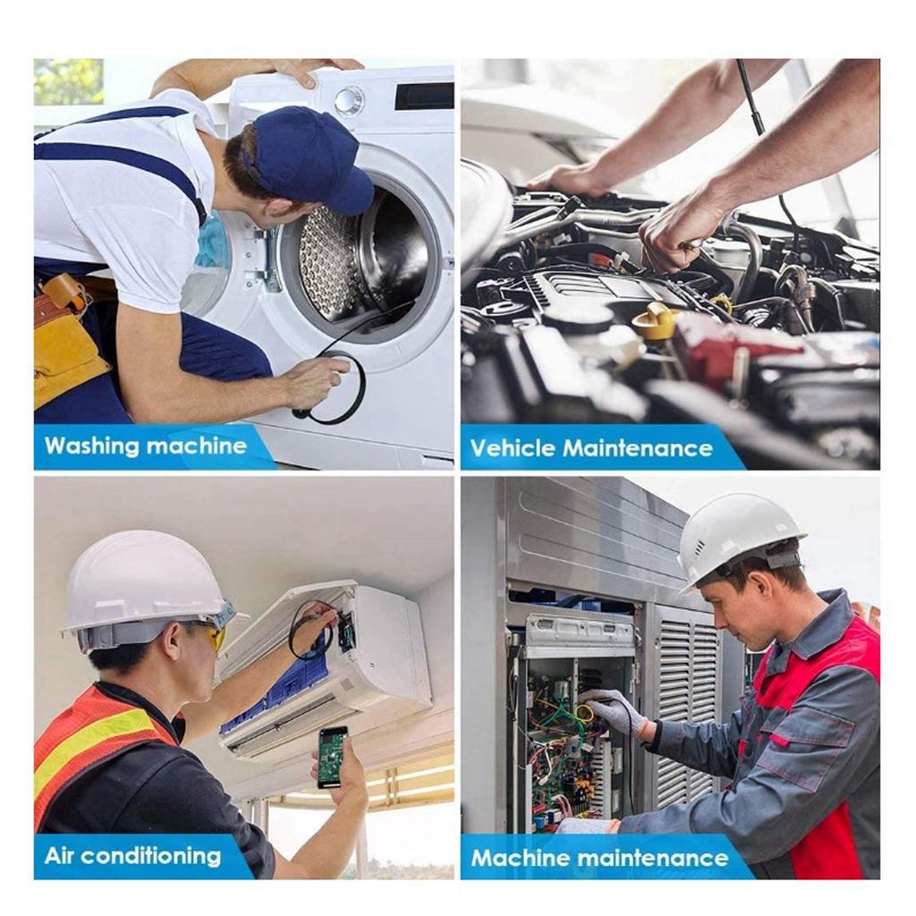 USB Industrial Endoscope with 6 LED Lights 7mm Probe Pipe Inspection Camera IP67 Water Resistant