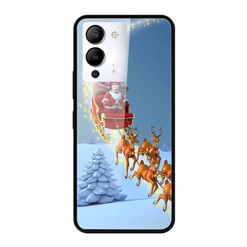 Luxury Shockproof Tempered Glass Back Cover Hard Case For Infinix Note 12 G96 Infinix Note 11pro 11s Protective Cool Phone Cover