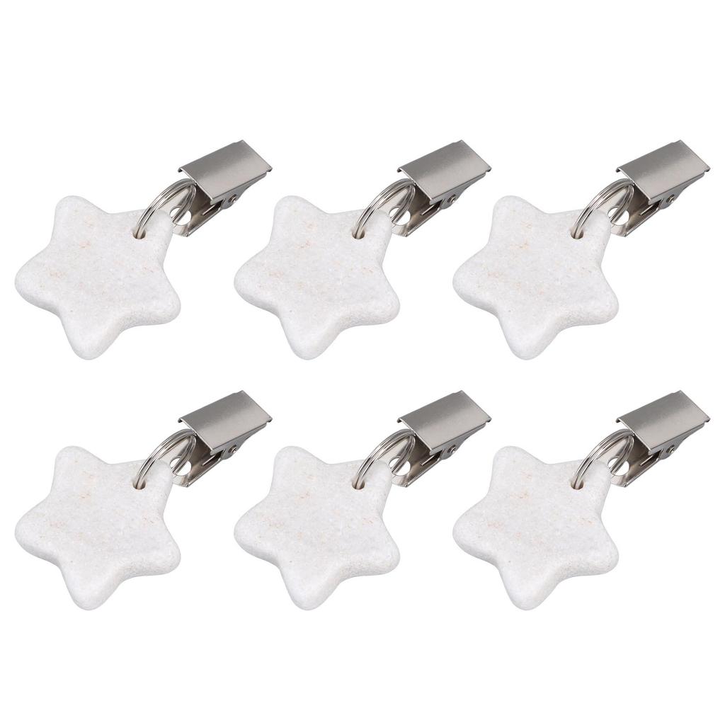 6Pcs Tablecloth Weights Marble Stainless Steel Small Size Waterproof Rustproof Durable Clip On