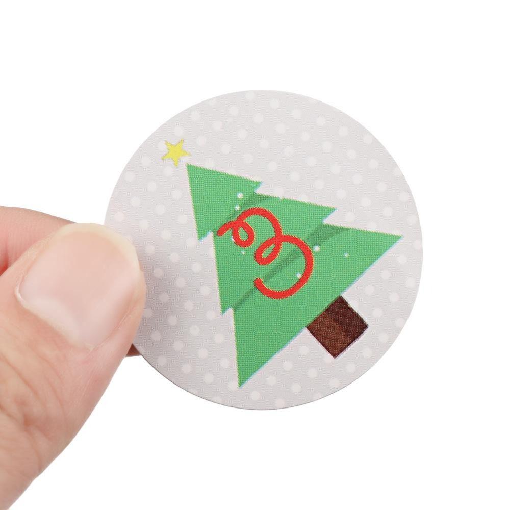 10 Sheets Set Waterproof Adhesive Christmas Countdown Calendar Stickers Christmas Party Decor