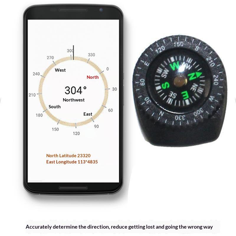 Portable Removable Compass Outdoor Gadget Navigation Hiking Camping Orienteering Backpacking Map Reading Compass