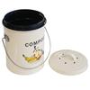 SOTECH Compost Small Household Kitchen Counter Compost Bin with Lid and Inner Bucket Garbage Compost (White 4.6L)