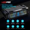 Auto Security Alarm Systems Car Tire Pressure Monitoring System USB / Solar TPMS Tyre Temperature Monitor Digital LCD Display