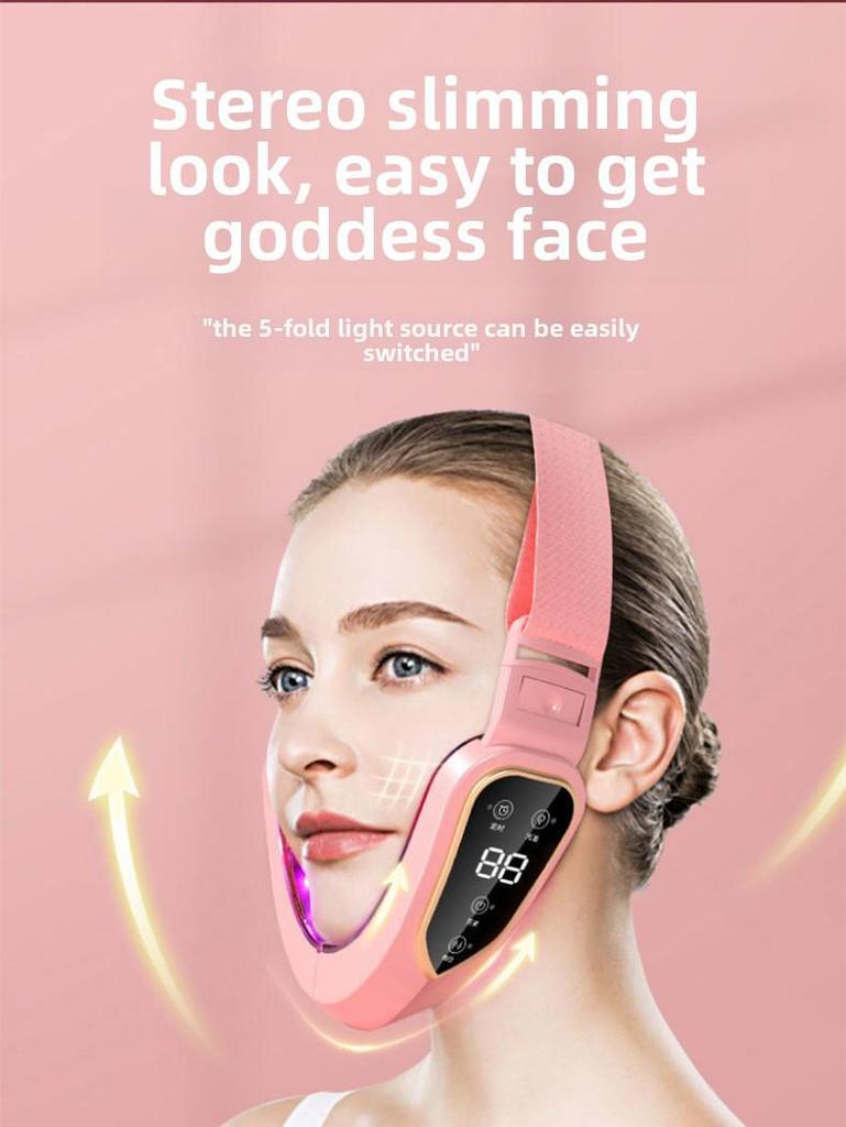 Grenzüberschreitendes Facelift: Facelifting-Verbandmaske, Massagegerät und Formgebungswerkzeug mit Vibration für Schönheit und Lifting des Kinns.