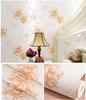 Euro Style Floral Wall Paper With Embossed Silk Fabric For Bedroom Decor