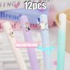 12Pcs Kawaii PaPa Animal Gel Ink Pens Twistable With Gradiate Colors Cute Worm Pen 4 Styles Black Ink for Shcool Office Supplies Party Favors