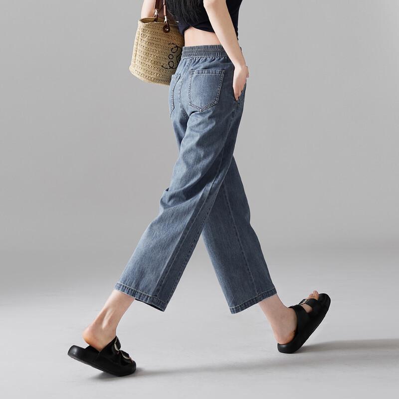 SOFSIL Women s Relaxed Fit Pure Cotton Wide Leg Jeans 30/XXL