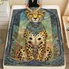 1 Stück Wunderschöne Flanelldecke mit Tierprint, Hohe Qualität, Bequem für alle Jahreszeiten, Heimdekoration, Wärme und Komfort, Perfekt für Weihnachtsgeschenke