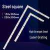 90° Stainless Steel Right Angle and Corner Detection Ruler, 250x500mm