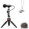 Shure MV88+ Stereo Video Kit Set di Registrazione Portatile con Microfono a Condensatore Auricolari Wind Jammer per iOS e Android