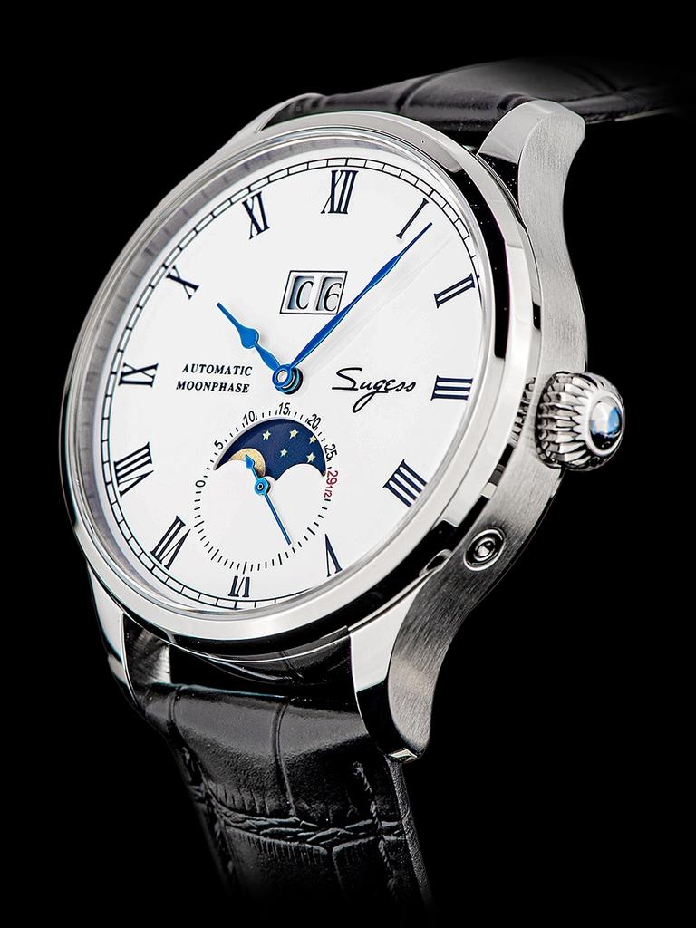 Fashion automatic moon phase mechanical men's watch waterproof sapphire men's watch supports personalized customization