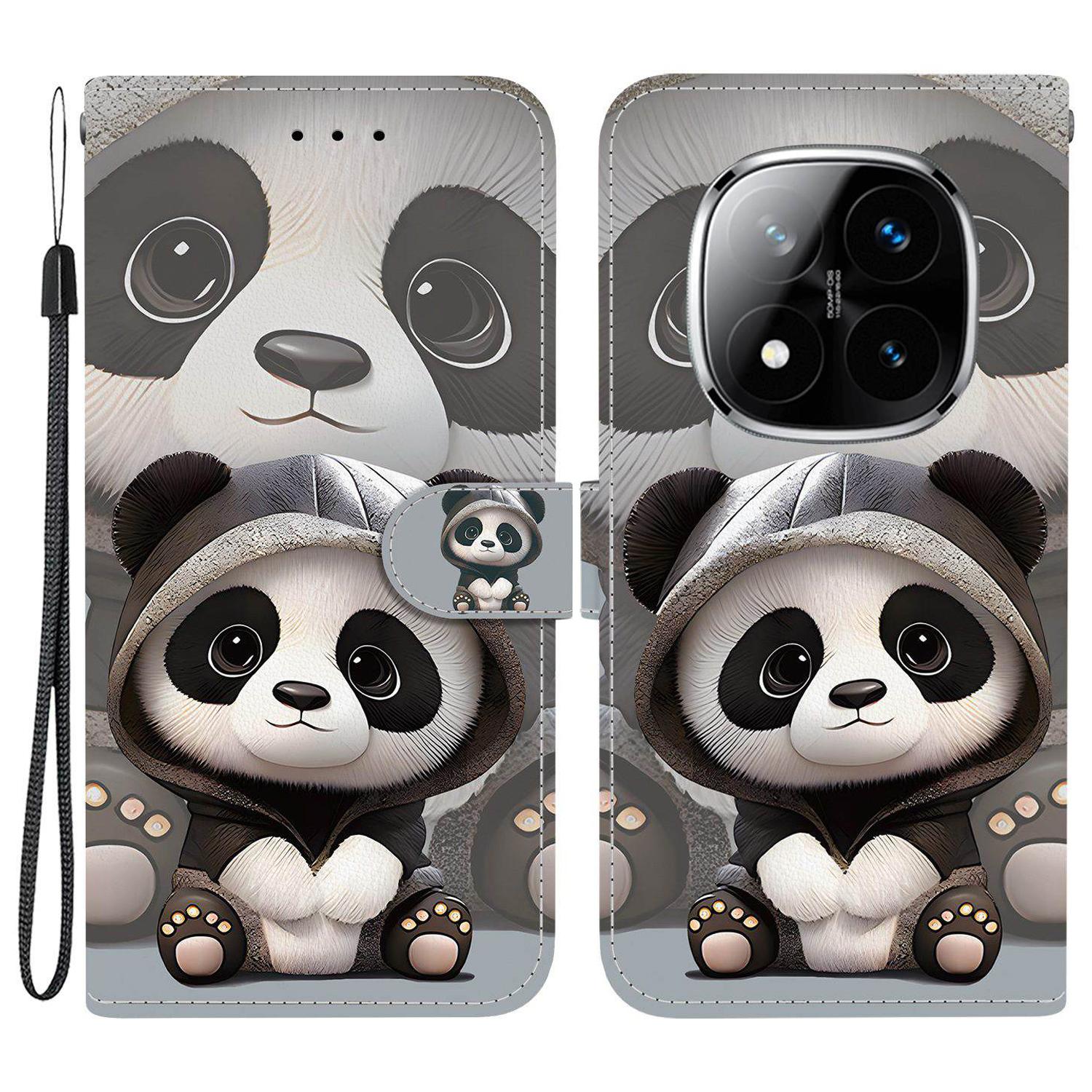 

Wallet Case for Xiaomi Poco X7 5G/Redmi Note 14 Pro 5G/Note 14 Pro+ 5G Pattern Printing Leather Stand Phone Cover with Strap