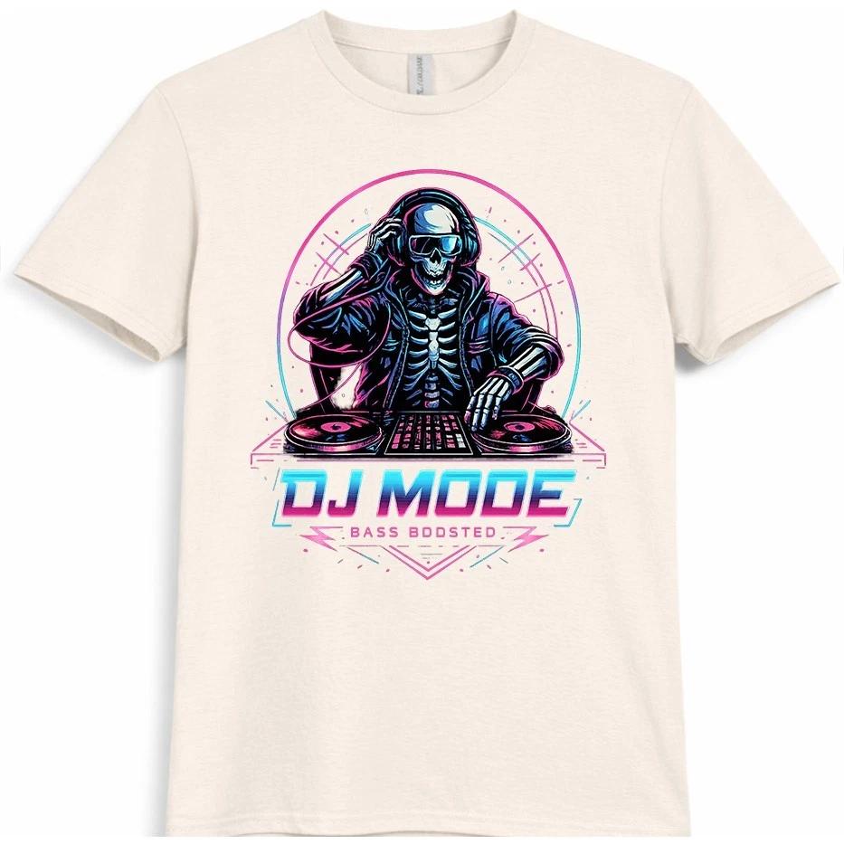Skeleton DJ T Shirt Rave Electronic Music Bass Party Festival Club Tee XL