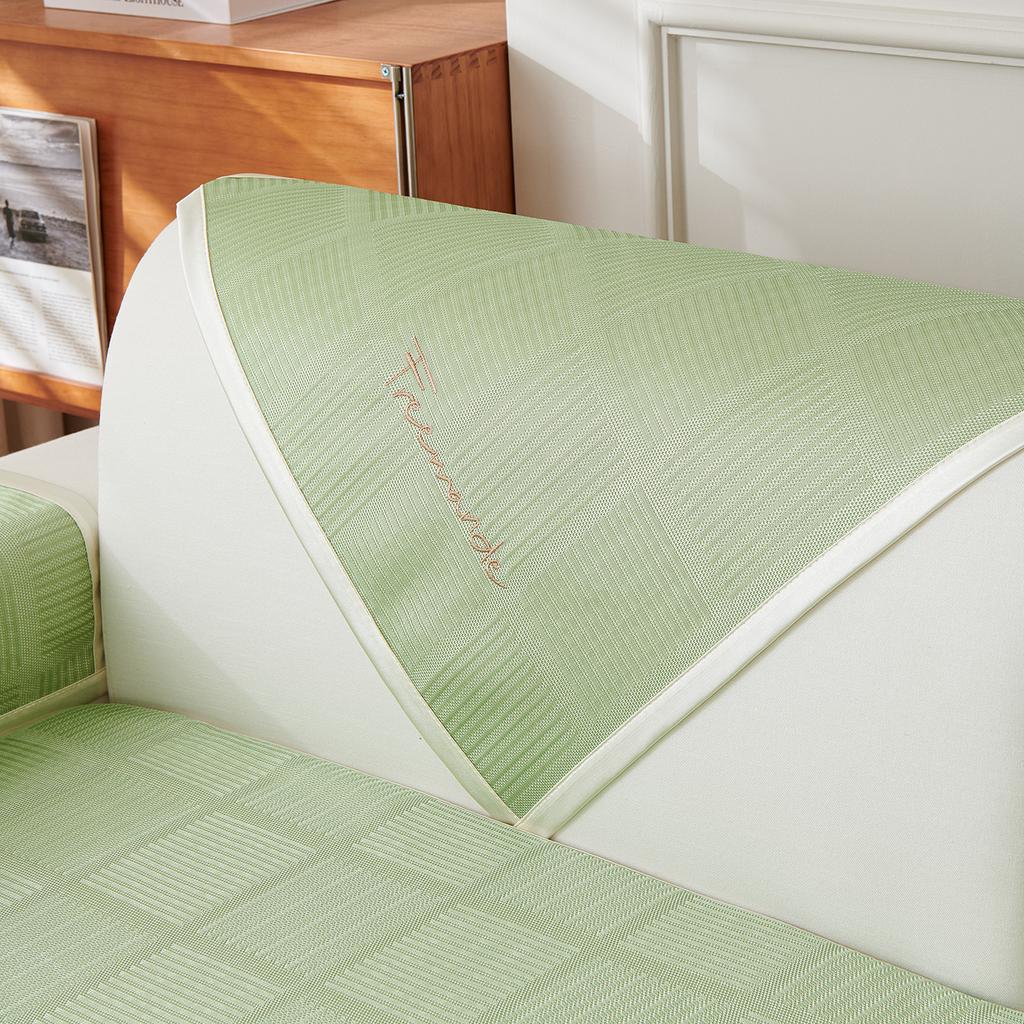 Pure Ice Silk Sofa Cushion Summer Simple Modern Cushion Seat Cushion Non-slip Cushion Cover Backrest Towel Cover