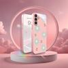 Pink Minimalist Floral Cherry Print Phone Case Suitable for  Galaxy S26 S25 S24 S23 Ultra  S22 Ultra S20 Ultra 56 A72 A73 5G