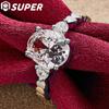 925 Sterling Silver Big AAA Zircon Ring Fashion Jewelry