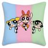 Anime Powerpuffs Girlss Pillow Covers Cartoon Sofa Decorative Home Double-Sided Printing Short Plush Cute Cushion Cover