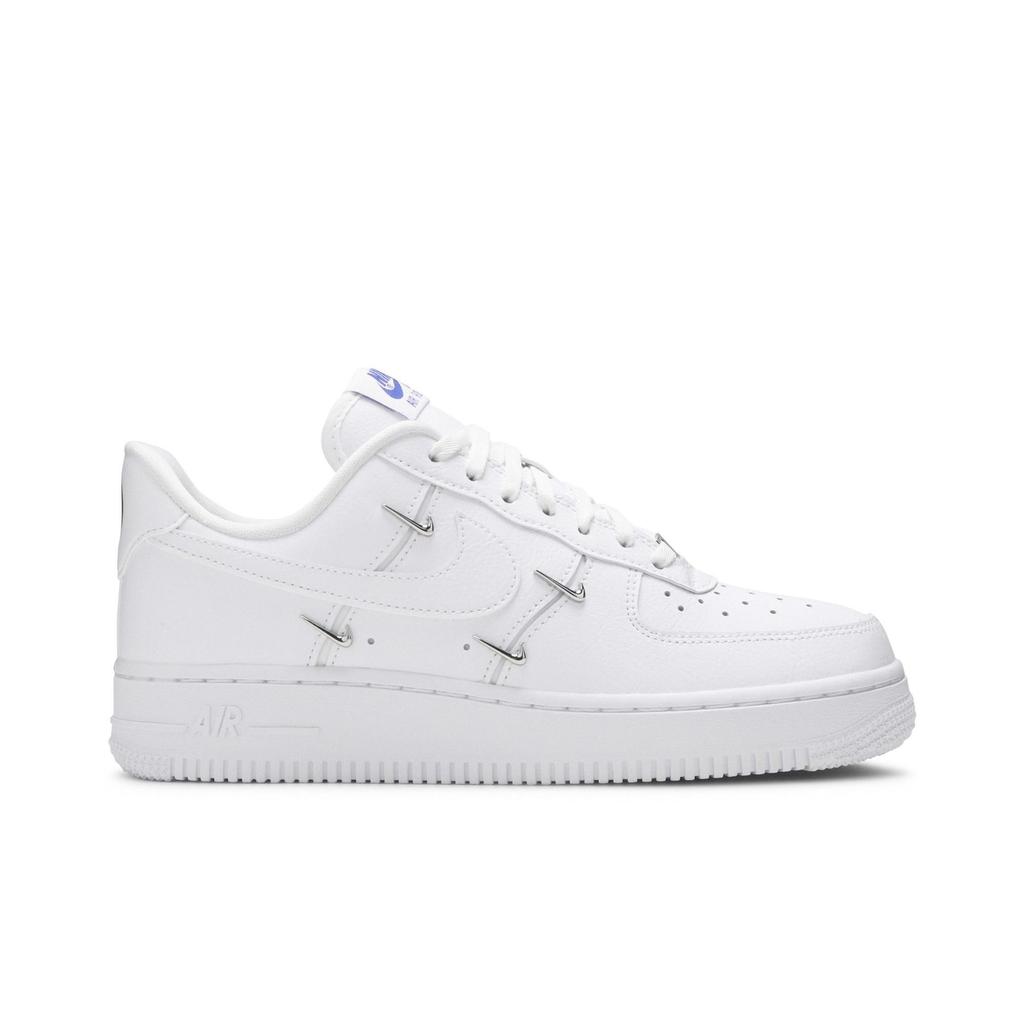 Nike Womens Air Force 1 '07 LX 'Sisterhood - White Metallic Silver' (women's Sizes) White / Hyper Royal / Black / White Skateboard Shoes