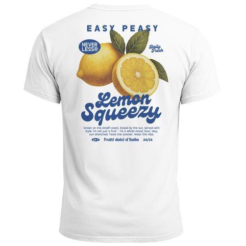 Mens T-Shirt Back Print Easy Peasy Lemon Squeezy Citrus Italy Vintage-