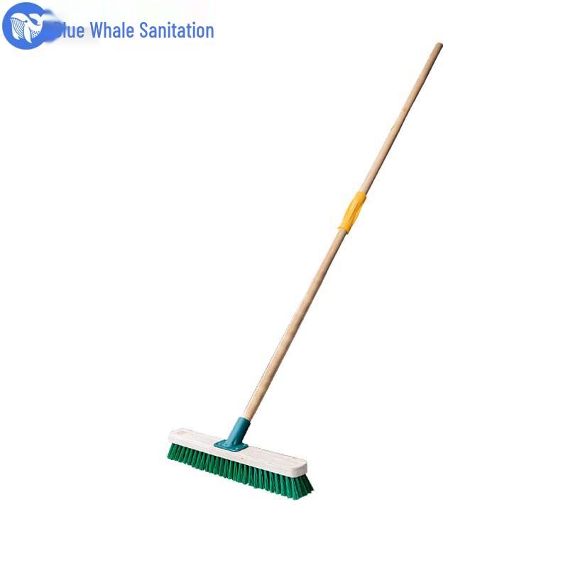 Blue Whale Commercial Long Handle Hard Bristle Floor Scrub Brush