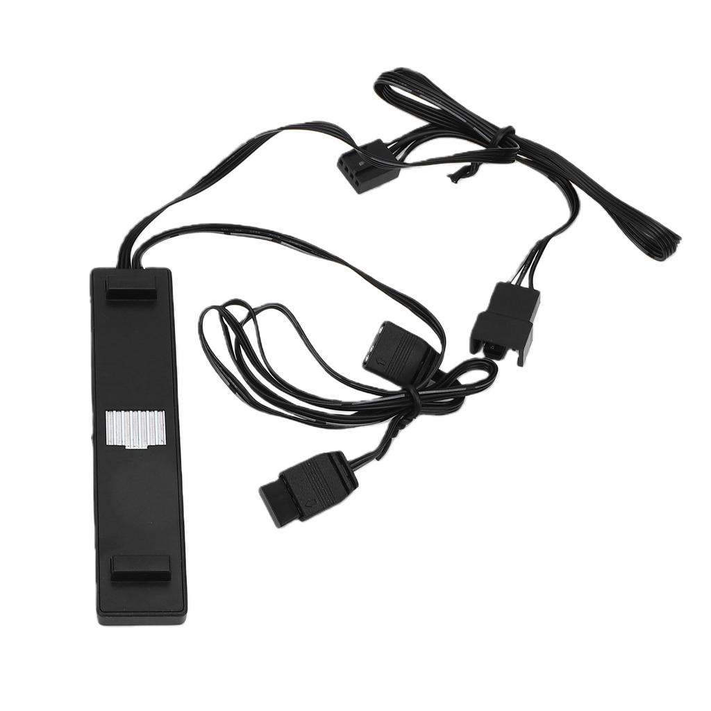 ARGB Splitter Extension Cable 3 Pin Addressable RGB Cable for Extending Computer PC Fans LED Lights Black