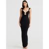 Transition Sexy Black/White Temperament Camisole Dress Elegance Flattering Hip-Wrapped Formal Banquet Formal Long Dress