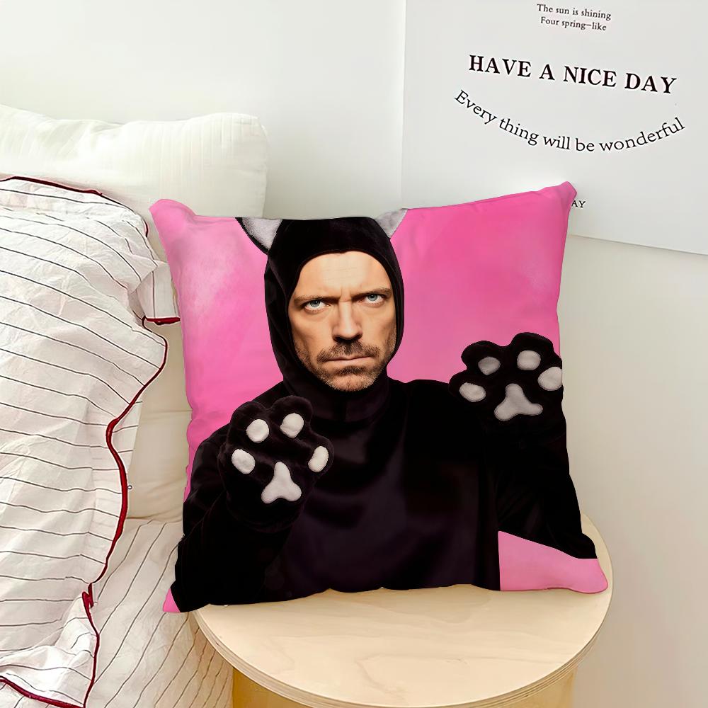Tv D-Dr House Housecat Meme Cushion Cover Comfort Soft Hogar Pillowcase For Sofa Living Room Bed Home Decor Protective Covers