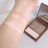HERORANGE Three-Color Contour & Highlight Palette – Matte Nose Shadow Powder in Warm Gray Brown for Women, Autumn and Winter.