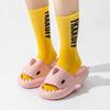 Mode 4cm Dicke Sohle Hai-Slipper Damen Herren Indoor Badezimmer Pantoletten Niedlich Cartoon 2024 Sommerschuhe Weiblich Männlich Straße Strand Sandalen