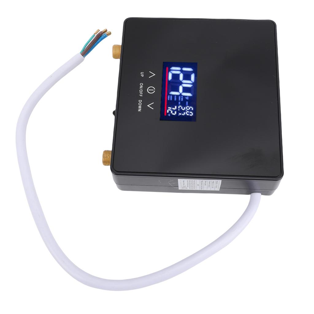 Electric Water Heater 6000w Black LCD Display Under Sink Water Heater for Kitchens Apartments Bathrooms RVs