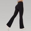 Women's Solid Color High-Waist Flare Yoga Pants
