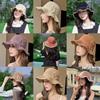 Summer Outdoor Sun Hat For Women With Wide Brim Foldable Breathable Polyester Sun Protection