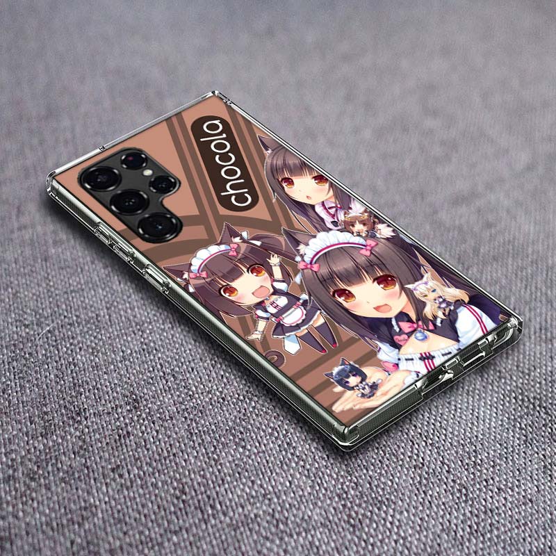 Chocola Nekopara Phone Case For Samsung Galaxy S24 S23 S21 S20 FE S22 S26 Ultra S25 Edge S10 Plus Cover Clear TPU Capa Shell Coq