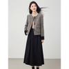 Women's Chic Wool Down Jacket & Skirt Set