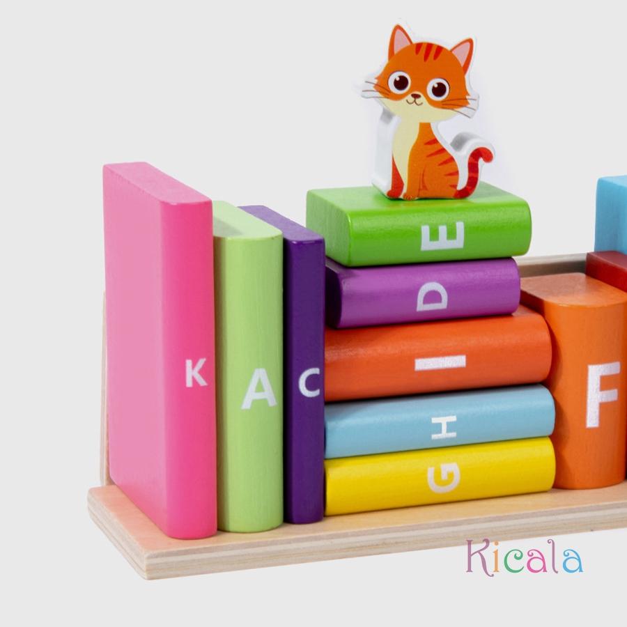 Kitten Alphabet Building Blocks Toy Set - Early Learning Of Letters And Spatial Skills For Toddlers Christmas Gift