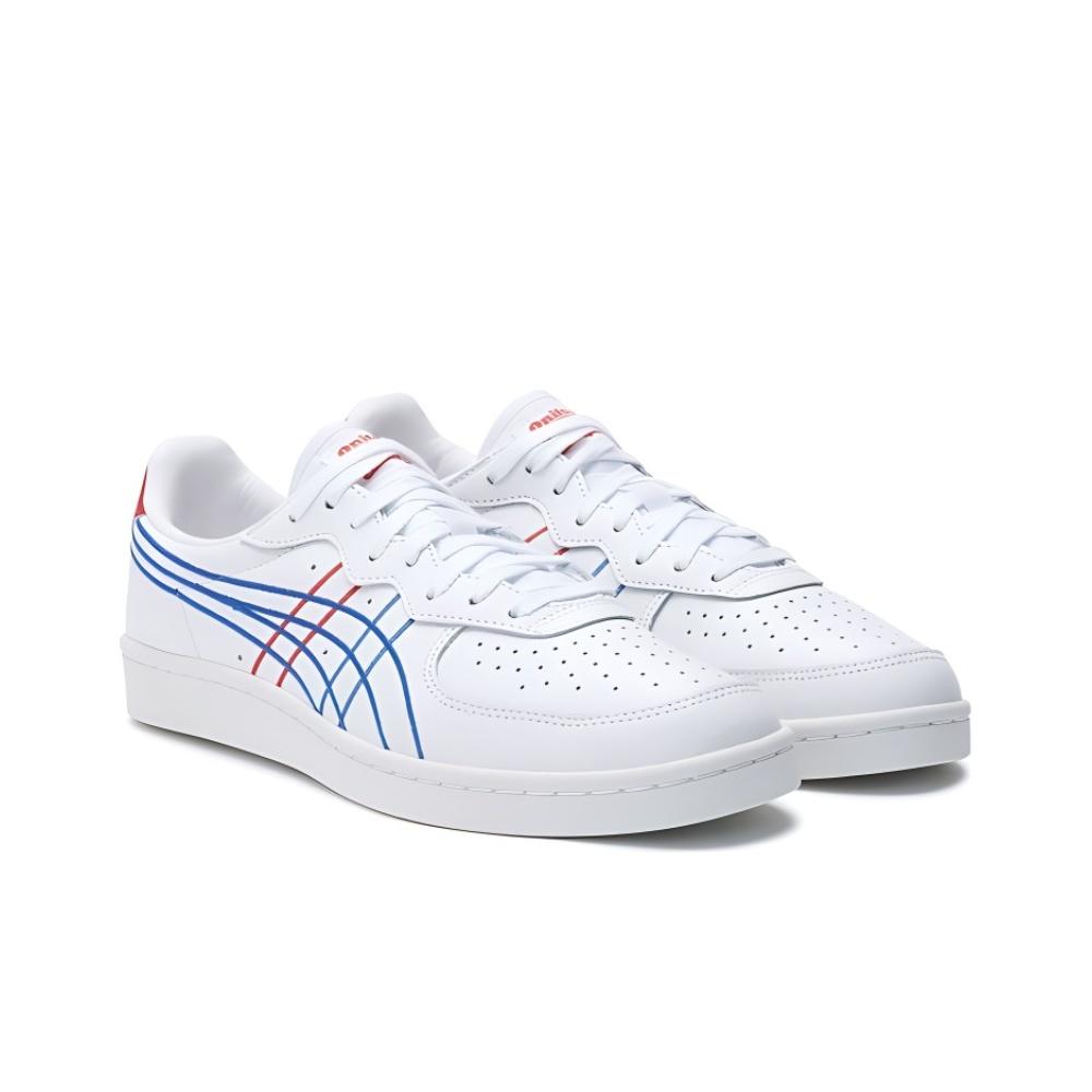 ONITSUKA TIGER Gsm Sd Bequeme Tägliche Rutschfeste Langlebige Low Top Skate Schuhe Unisex Sneaker Weiß Blau Rot 1183A653-101