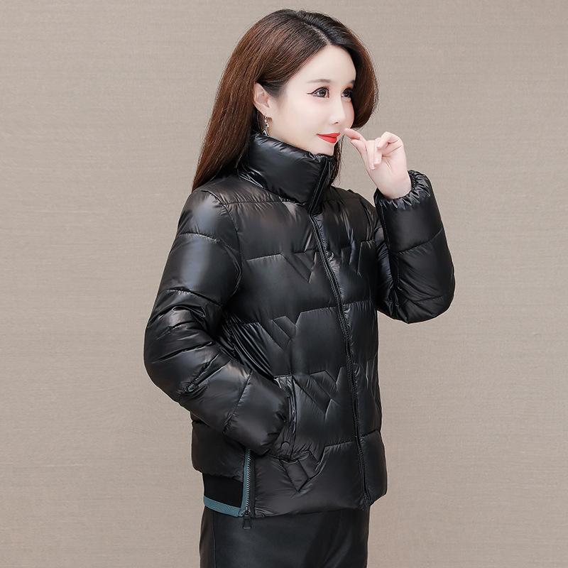 VEZFAA Damenmode Casual Herbst Winter Einfarbig Druck Langarm Jacken & Mäntel Daunenmäntel