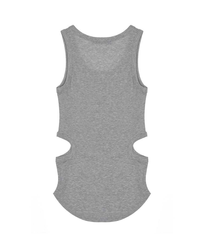 Nigaennikol Opening Sleeveless Top_Gray
