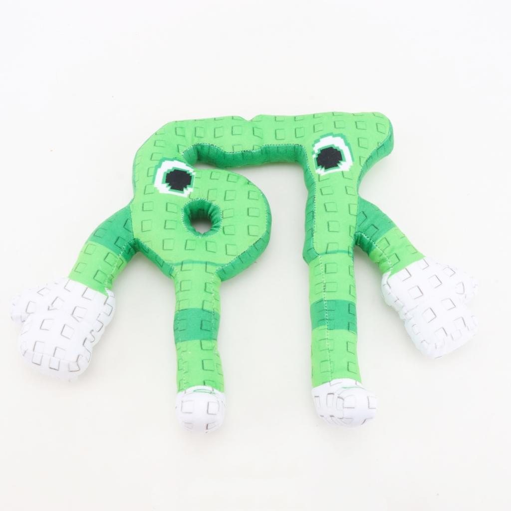 Green No. 67 Steal A Brainrot Rainbow 67 Plush Toy No. 67 Stuffed Doll Toy Game Set Peripherals Christmas Holiday Toy Perfect Gift for Game Fans Kid