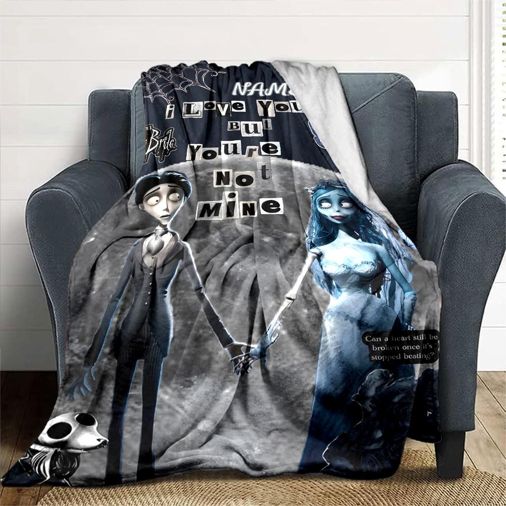 Corpse Bride Love And Loss Cozy Personalized Blanket Customize Your Name Comfortable Texture For Sofa Couch Office Bed Picnics Four Seasons
