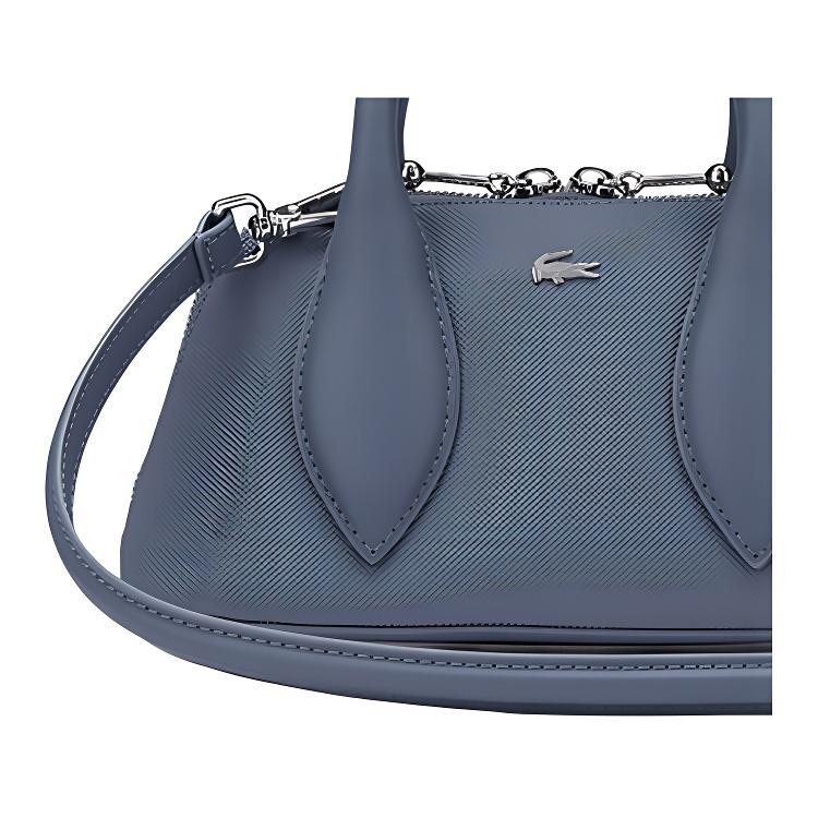 Lacoste Fashion Versatile Zipper Closure PVC Shoulder Crossbody Handbag Small Women handbags Blue NF4763DZ-N77