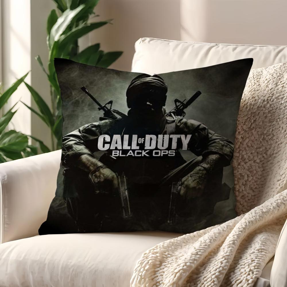 Игровой C-Call of D-Duty Black Ops 6 наволочка Наволочка Мягкая, приятная к коже и удобная, со скрытой молнией 12x12Inch