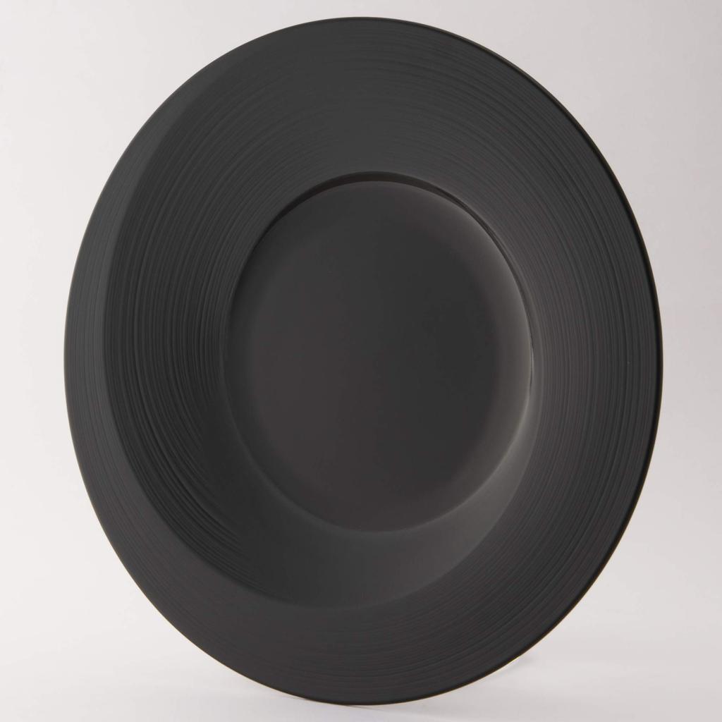 NARUMI Plate, Matte Bright Black, 30cm, Made In Japan, 58045-0C5220