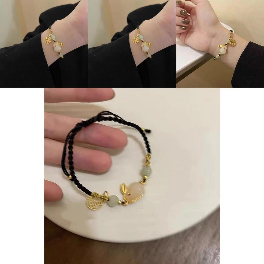 Chic Little Rabbit Charm Bracelet For Women Sweet Fresh Design 2024