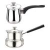 Yousheng Coffee Pot Stainless Steel Milk Warmer with Cool Handle Small Saucepan for Butter Melting And Sauces Portable Espresso Maker for Home