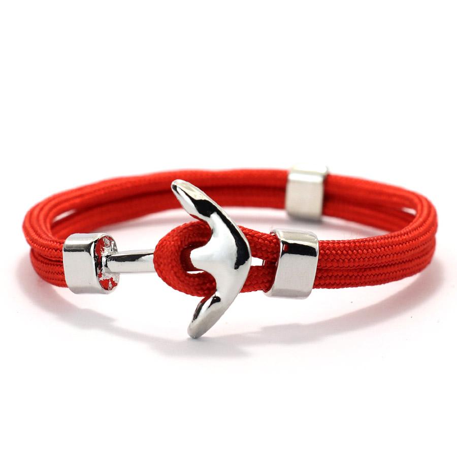 Nylon Rope Anchor Bracelet Men Double Marine Wrap Hand Rope Ocean Style Male Wrist Beach Surf Accessories Outdoor Braclet