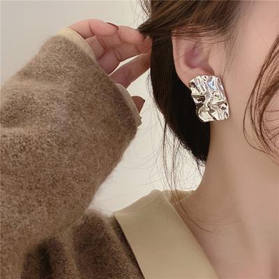 Geometric Irregular Square Earrings Fashion Cold Wind Stud Earrings Niche Temperament Advanced Earrings Women